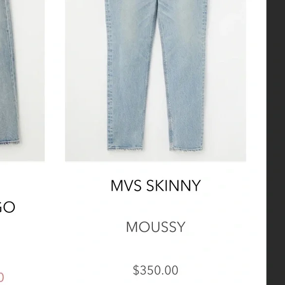 Light Blue Skinny Moussy Jeans